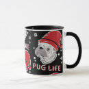 Search for christmas pug mugs Santa