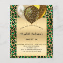 Search for leopard sweet 16 invitations Gold