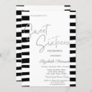 Search for black and white sweet 16 invitations Script