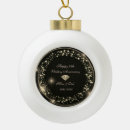 Search for 25th wedding anniversary christmas tree decorations Gold