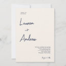 Search for navy blue cream wedding invitations Minimalist