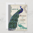 Search for blue peacock 4x6 invitations Green