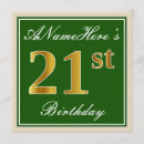 Search for green 21st birthday invitations 21 years old