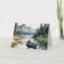Search for lake fishing cards Watercolor