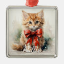 Search for tabby cat christmas tree decorations Watercolor