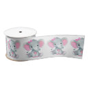 Search for gray and pink ribbon Elephant