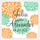 Search for peach and mint wedding stickers Elegant