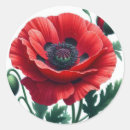 Search for red poppies stickers Nature