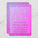 Search for pink glitter sparkle birthday invitations For her