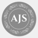 Search for circular monogram stickers Grey