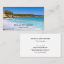 Search for tropical beach business cards Turquoise