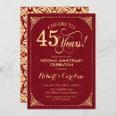 Search for ruby red wedding invitations Damask