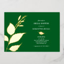 Search for emerald green gold invitations Leaves