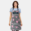 Search for pink heart aprons Stripes