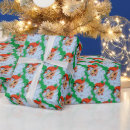 Search for santa face wrapping paper Old fashioned
