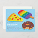 Search for food birthday invitations Rainbow