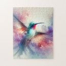 Search for hummingbird puzzles Watercolor