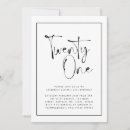 Search for 21 white birthday invitations Typography
