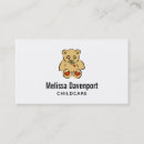 Search for cuddly business cards Teddy