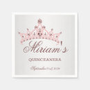 Search for crown napkins 15th birthday