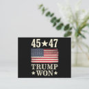 Search for won postcards President