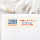 Search for freedom return address labels Red white blue