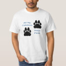 Search for blue paw print tshirts Black