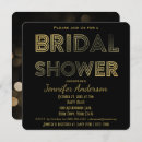 Search for hollywood bridal shower invitations Black