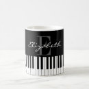 Search for piano design mugs Black and white