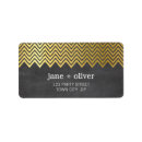 Search for modern chevron pattern return address labels Stylish