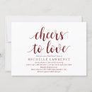 Search for cheers to love shower invitations Burgundy