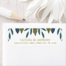 Search for teal floral return address labels Chic