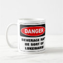 Search for warning text mugs Red