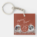 Search for 25th silver key rings Glitter