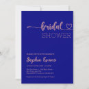 Search for navy blue gold bridal shower invitations Minimalist