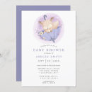 Search for purple umbrella baby shower invitations Floral