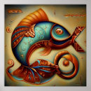 Search for symbol fish posters Zodiac