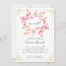 Search for gold butterfly invitations Watercolor