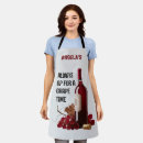 Search for wine saying aprons Red