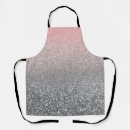 Search for pink and silver aprons Black