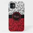 Search for red damask iphone cases Black