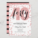 Search for gold glitter 40th birthday invitations Fortieth