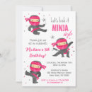 Search for ninja girl birthday invitations Warrior