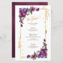 Search for purple and gold menus Bride