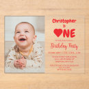 Search for hearts 1st birthday invitations For kids