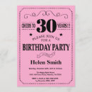 Search for pink 30th birthday invitations Cheers to 30 years