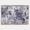 Search for black white vintage floral blankets Botanical
