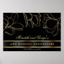Search for 50th anniversary wedding posters Black and gold