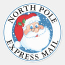 Search for north pole express mail stickers Xmas