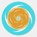 Search for turquoise and brown stickers White